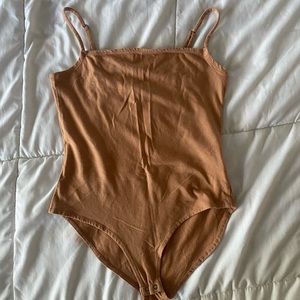 forever 21 tan bodysuit